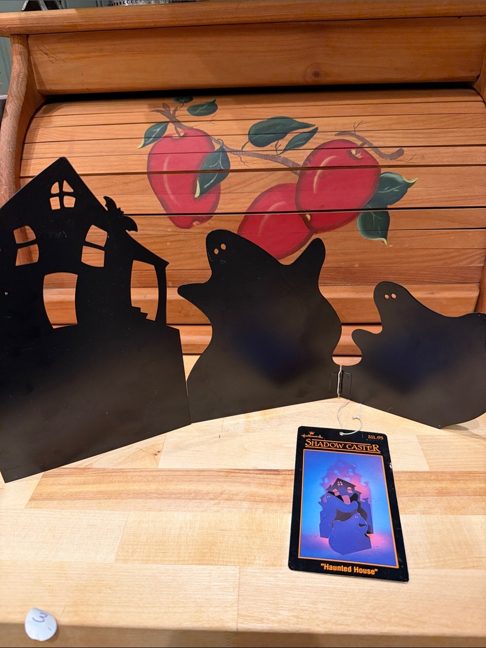 VTG Hallmark Black Haunted House and Ghost Shadow Wall Art Boo Bazaar